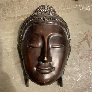 Budda bronze head wall decor